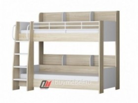 кровать Дюймовочка-5 БАЗА с металлической лестницей
